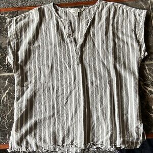 Gray Striped Women's Top